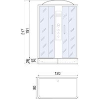 Душевая кабина River Sena 120/80/24 MT