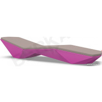 Шезлонг Berkano Quaro с подушками (фиолетовый/кофейный)
