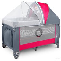 Манеж-кровать Lionelo Sven Plus (розовый/серый)