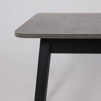 Кухонный стол Мамадома Tirk radial-110 раздвижной 110-142х70 (дымчатая керамика/черный)