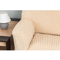 Чехол для дивана Софатэкс Люкс ПО-2 с оборкой (ваниль)