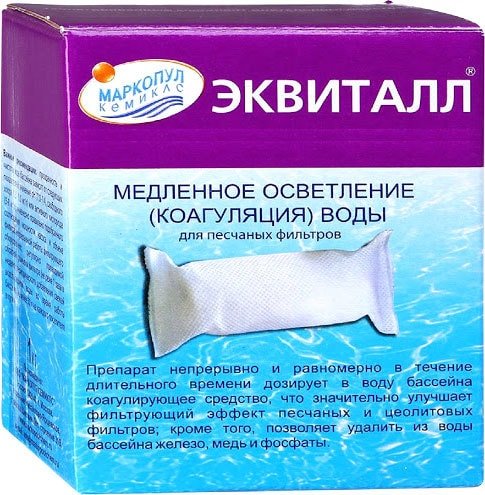 

Химия для бассейна Маркопул Кемиклс Эквиталл таблетки медленного действия в картридже 1 кг