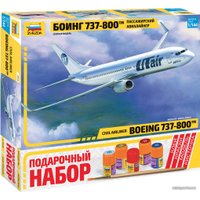 Сборная модель Звезда Авиалайнер "Боинг 737-800". Подарочный набор.