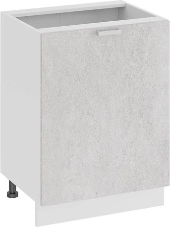 

Шкаф напольный Трия Гранита 1Н6 с одной дверью (белый/бетон снежный)