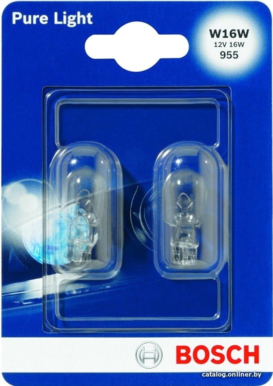 Лампа накаливания Bosch W16W Pure Light 2шт