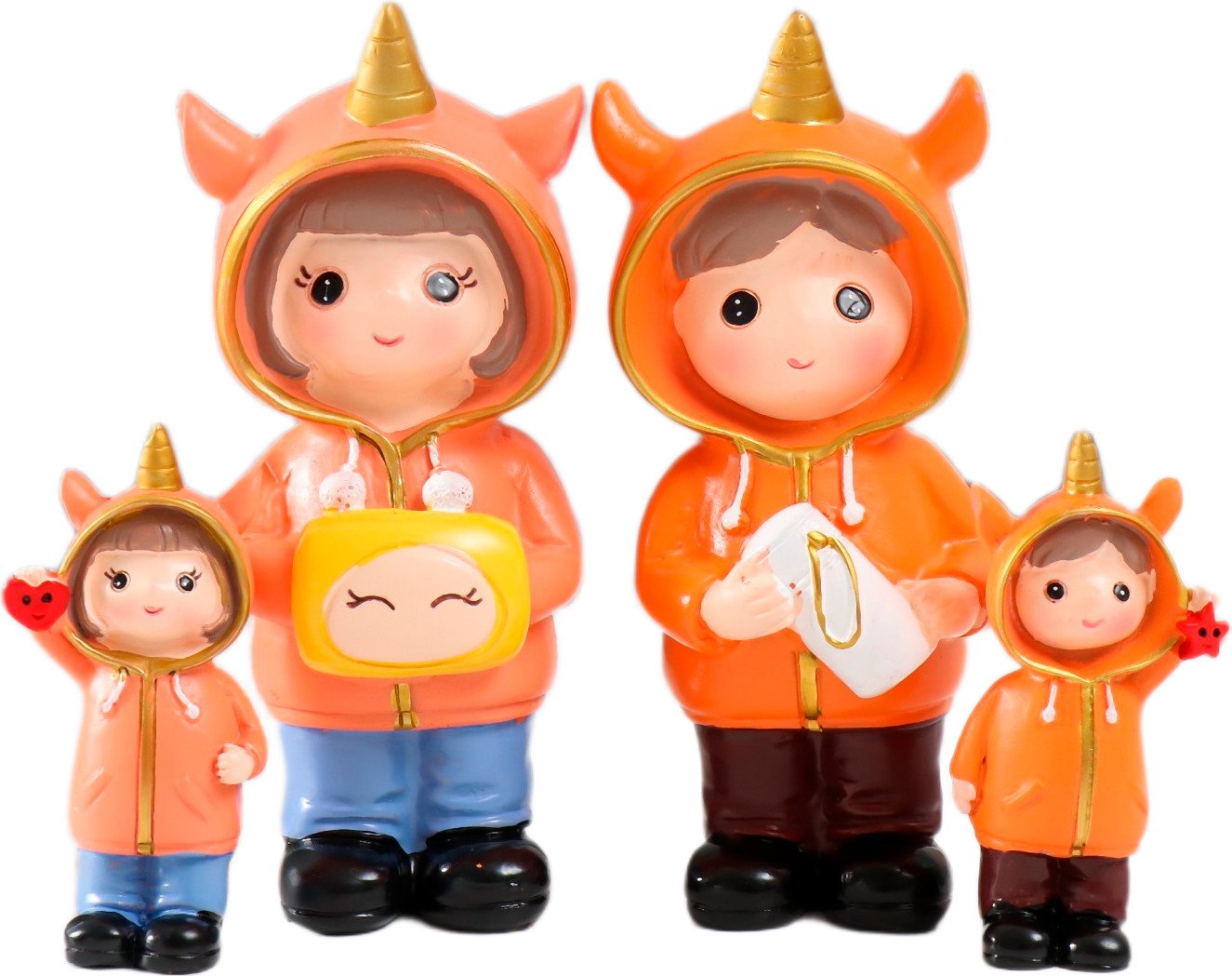 Набор статуэток Sima-Land Малыши в толстовках с единорогом 9836853 (4шт)