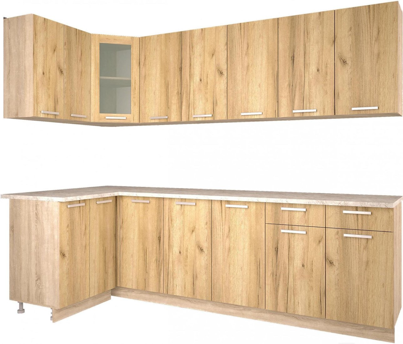 

Готовая кухня Интерлиния Мила 12x26 (дуб золотой)