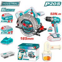  Total TOSLI240583 (циркулярка, шуруповерт, миксер, 2 АКБ)