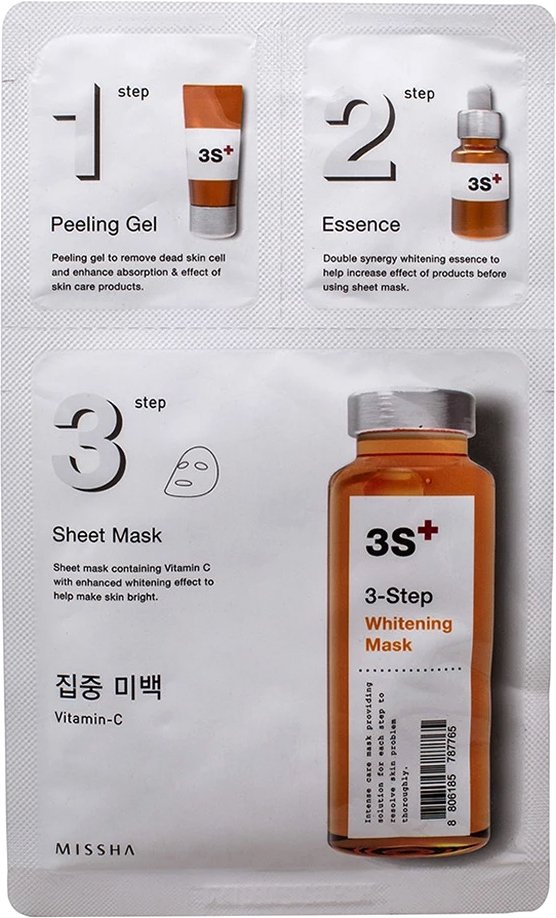 

Missha Маска для лица тканевая 3-step осветляющая 1.5 г+25 г+1.5 г