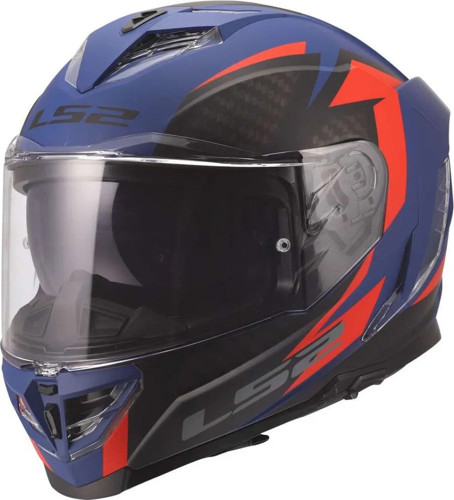 Мотошлем LS2 FF818 Storm III Dynamo (3XL, синий/красный)