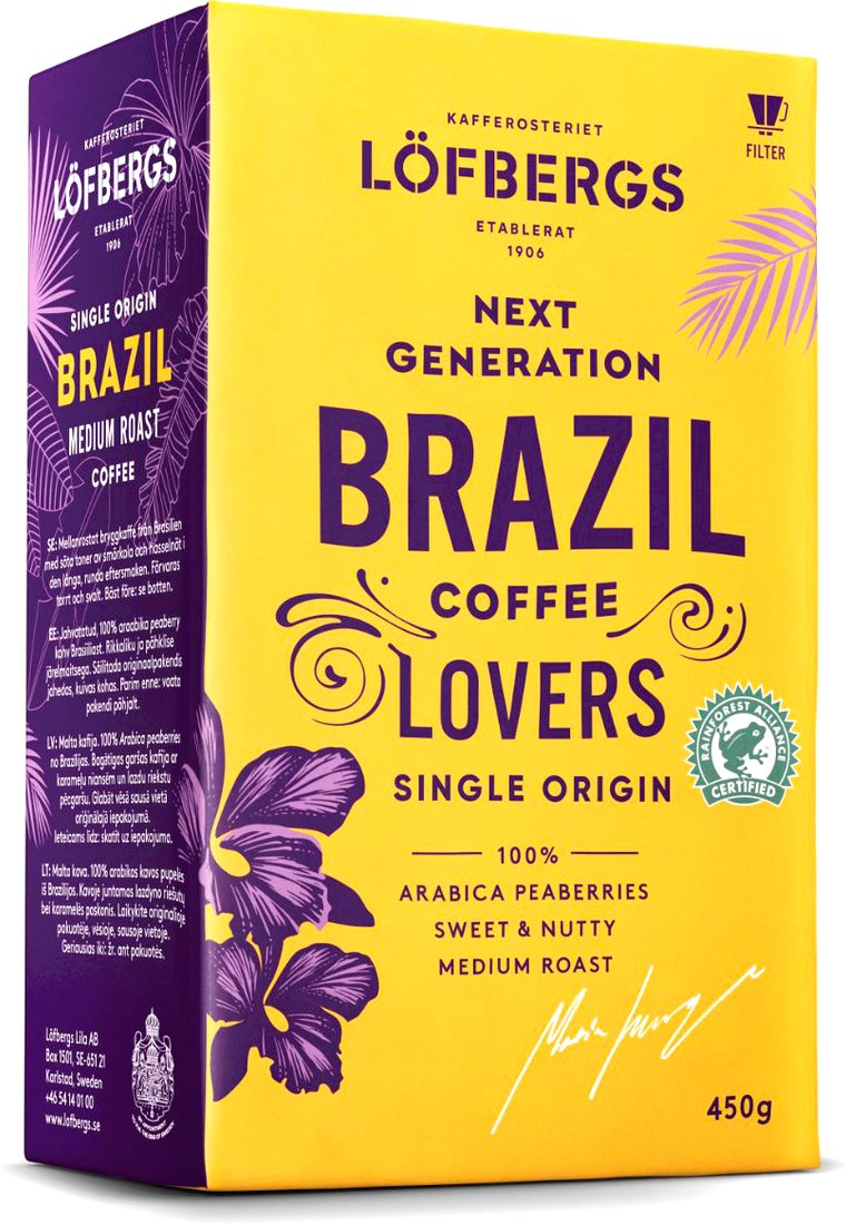 

Кофе Lofbergs Brazil Singie Origin молотый 450 г
