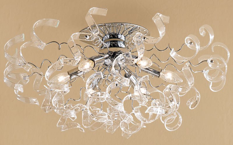

Припотолочная люстра Citilux Рандом (хром/прозрачный) [CL222160]