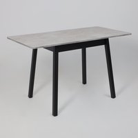 Кухонный стол Мамадома Tirk radial-94 раздвижной 94-126х64 (серый сланец/черный)