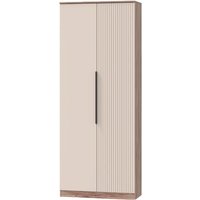 Шкаф распашной MLK Тоскана для платья и белья с выдвижной штангой (дуб табачный/бисквит) в Мозыре