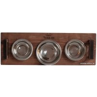 Миски на подставке Чешир Царь 3 миски 200 мл (коричневый)