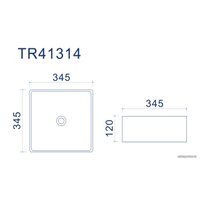 Умывальник Uptrend Roma Square (жемчужно белый)