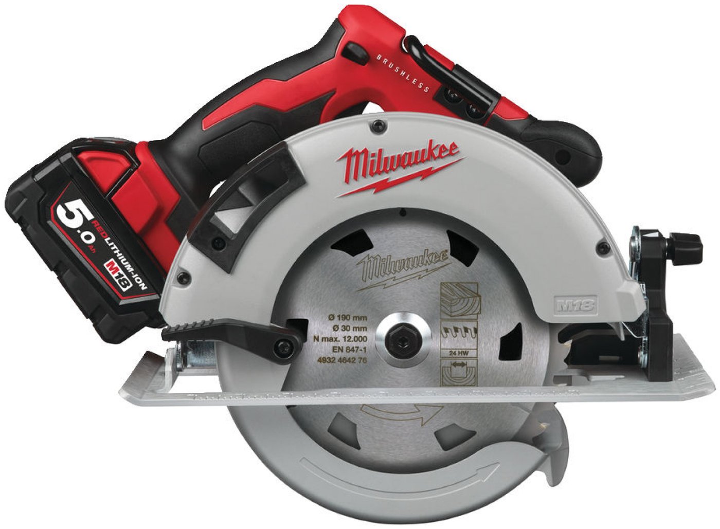 

Дисковая (циркулярная) пила Milwaukee M18 BLCS66-502X 4933464590 (с 2-мя АКБ)