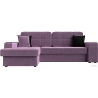 Угловой диван Лига диванов Брюссель левый 110657L (микровельвет сиреневый)