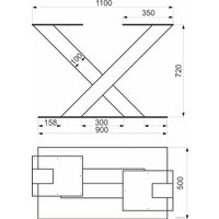 Подстолье для стола AKS GARM h720, белый