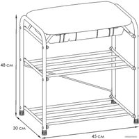 Полка для обуви ЗМИ Альфа 13 с сиденьем и ящиком ПДО А13СЯ (медный антик)