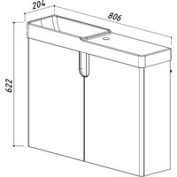 Умывальник Belux Даллас 80 в Лиде