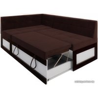 Угловой диван Мебель-АРС Нотис левый 207x82x132 (велюр шоколад HB-178 16)
