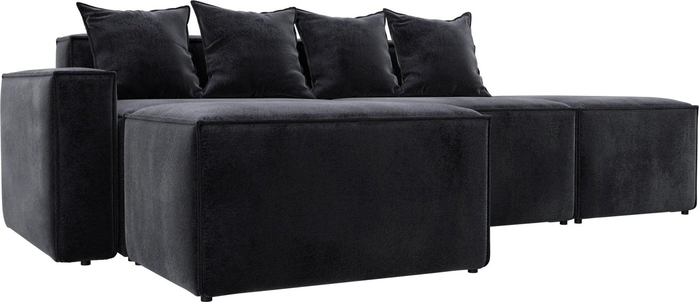 

Угловой диван Лига диванов Лига-063 угол левый 129796L (велюр Tower 11 темно-серый)