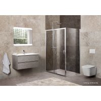 Душевой уголок BelBagno UNIQUE-AH-1-100/115-80-C-Cr (прозрачное стекло)