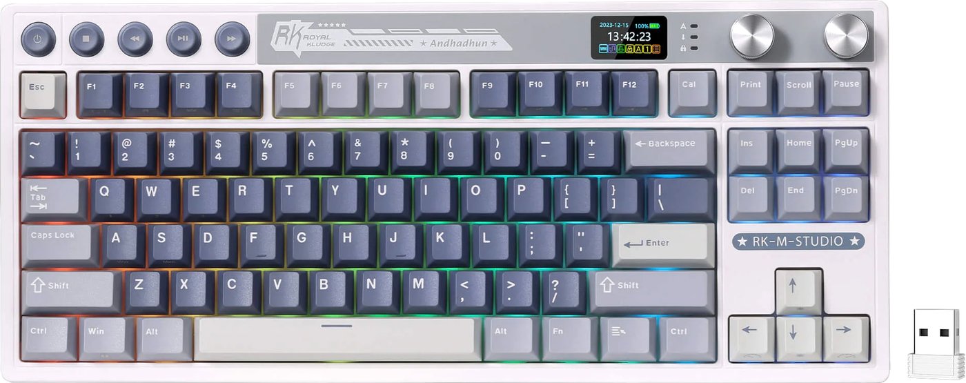 

Клавиатура Royal Kludge M87 RGB Ocean Blue (RK Chartreuse)