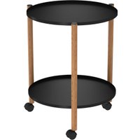 Журнальный столик Sheffilton SHT-CT62 (черный муар/светлый орех)