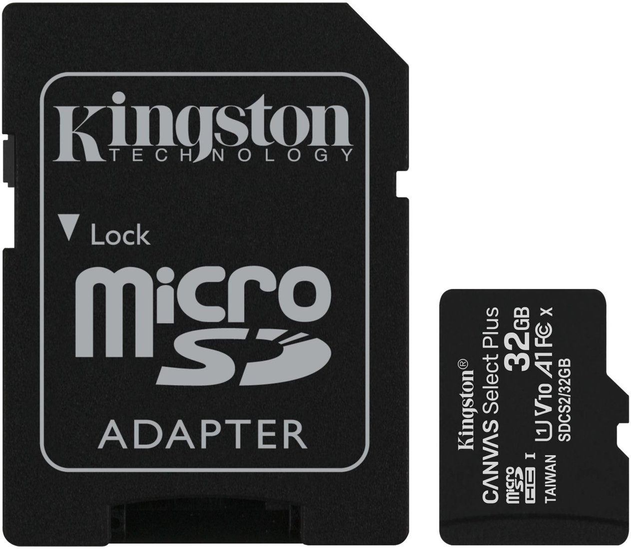 

Карта памяти Kingston Canvas Select Plus microSDHC 32GB (с адаптером)