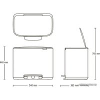 Мусорное ведро Brabantia Bo Pedal Bin 36 л (красный)