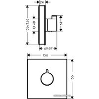 Смеситель Hansgrohe ShowerSelect Glass 15734600 (черный/хром)