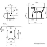 Биде Ideal Standard Tempo [T510201]