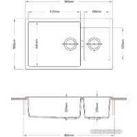Кухонная мойка Longran Enigma ENG860.500 15 (крома)