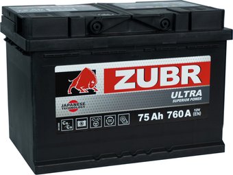 Zubr Ultra Yuasa R+ Турция (75 А·ч)