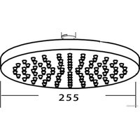 Верхний душ Voda VTS02Black
