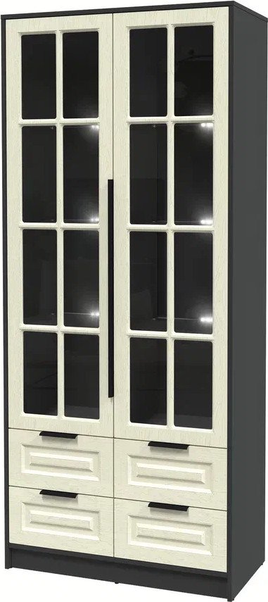 

Шкаф-витрина Интерлиния Концепт КТ-ШВ2 с подсветкой Деко (антрацит/дуб снежный)