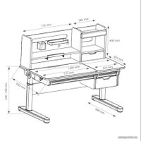 Парта Fun Desk Sentire II (голубой)