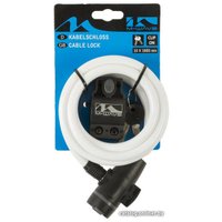 Тросовый велосипедный замок M-Wave S 10.18 (белый)