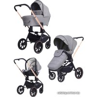 Универсальная коляска Rant MOWbaby Zoom PU (3 в 1, gold beige)