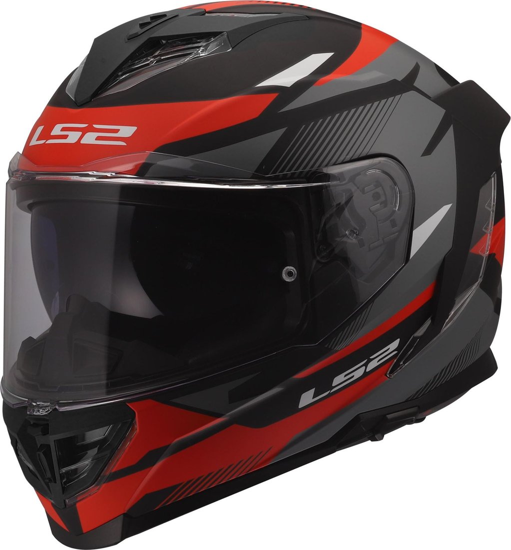 Мотошлем LS2 FF818 Storm III Komai (S, черный/красный)