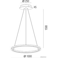 Подвесная люстра Donolux Ringlet S111028/1 D1000 Black