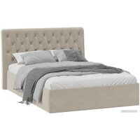 Кровать Трия Скарлет универсальная тип 1 с ПМ 140x200 (велюр мокко светлый)