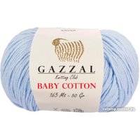 Пряжа для вязания Gazzal Baby Cotton 3429 50 г 165 м (нежный голубой)