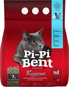 

Наполнитель для туалета Pi-Pi Bent Классик 3 кг