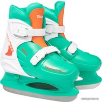 Коньки Ricos Boom PW-229 M (р. 33-36, белый/бирюзовый)