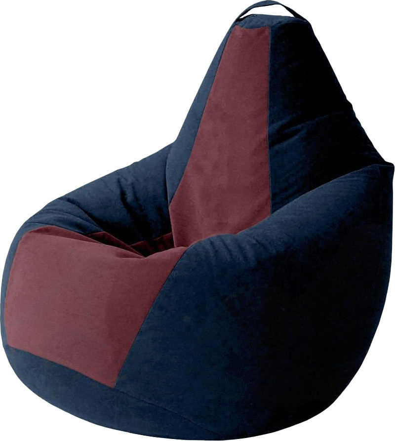 

Кресло-мешок Kreslomeshki Груша Kombo XXXL GKV-145x100-TSBO (темно-синий/бордовый)