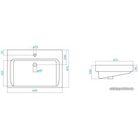 Умывальник Santek Тигода-60 60x47.5 [1.WH30.2.082]