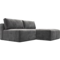 Угловой диван Лига диванов Лига-060 НПБ угол универсальный 129496 (велюр Tower 10 серый)